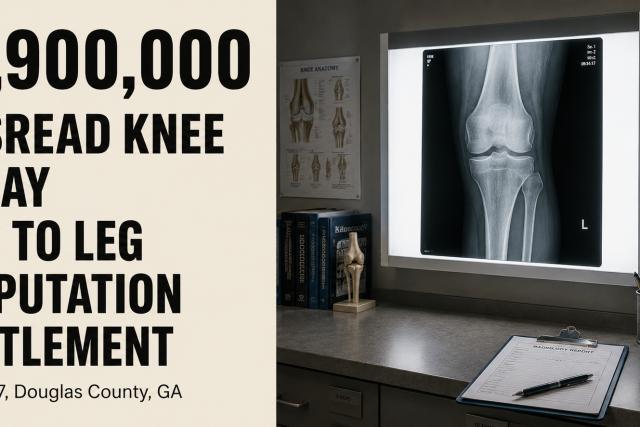 $1,900,000 Million Settlement After a Misread Knee X-Ray Led to a Georgia Man's Leg Amputation